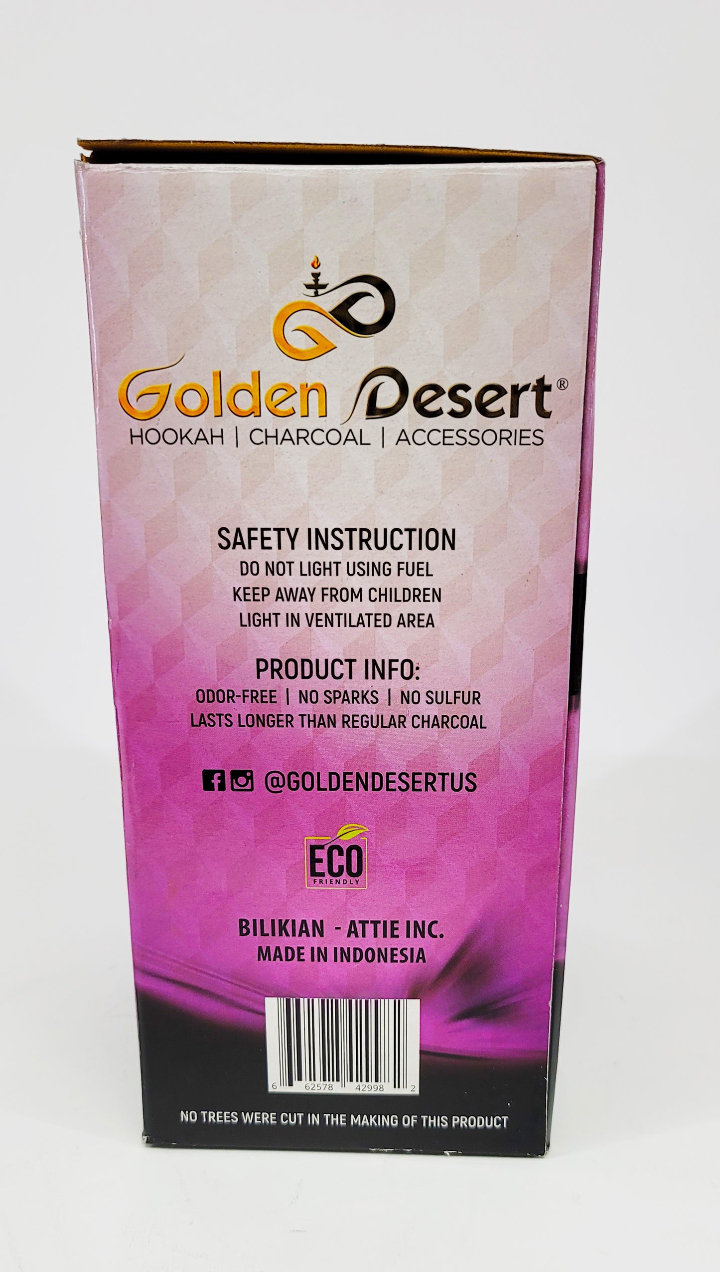 Golden Desert 3 kg cube box coconut charcoal