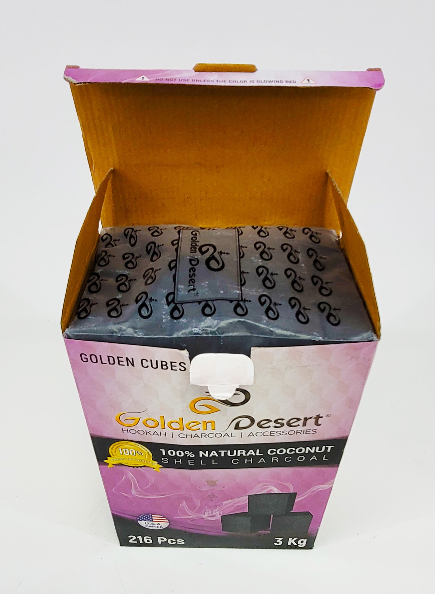 Golden Desert 3 kg cube box coconut charcoal
