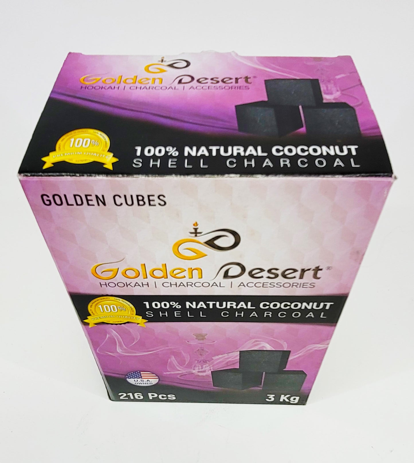 Golden Desert 3 kg cube box coconut charcoal
